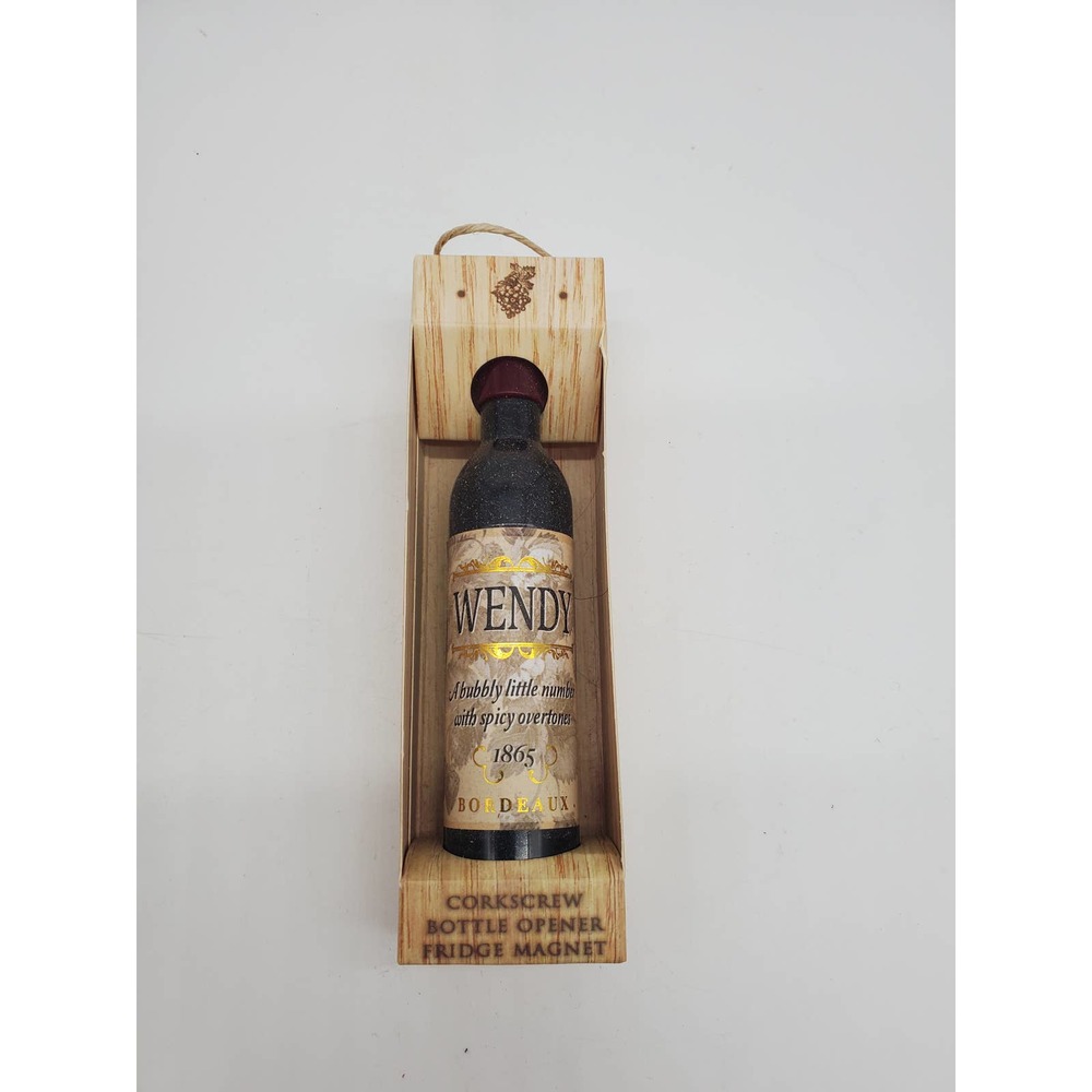 Corkscrew Wine Opener Magnet - Personalized with Wendy